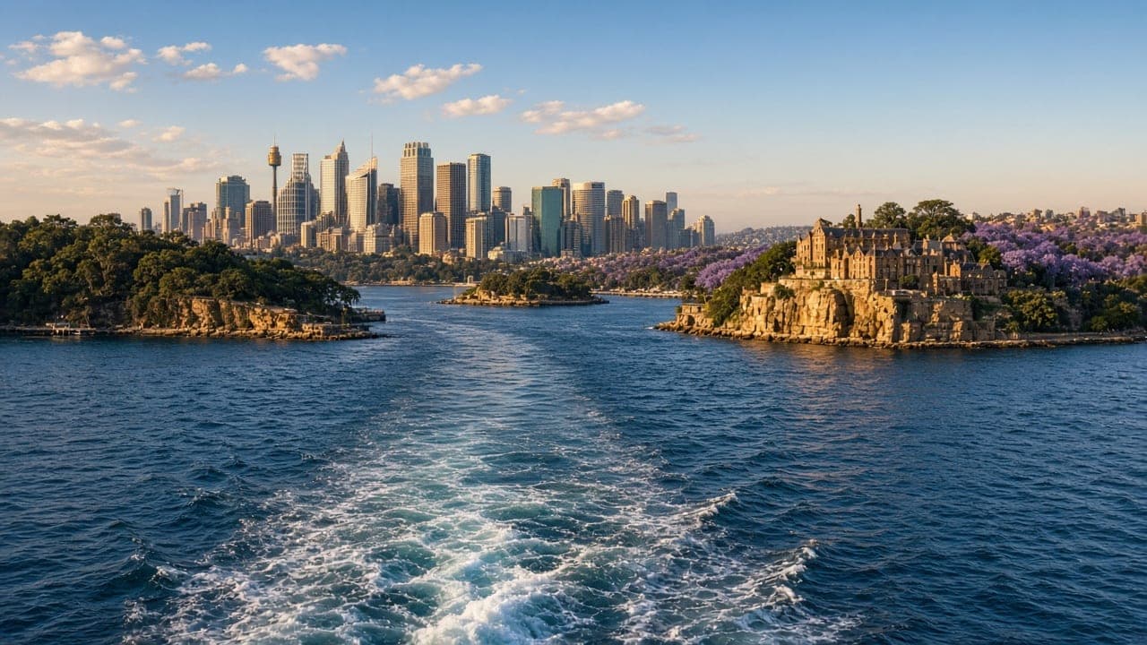 Sydney Harbour looking toward the city